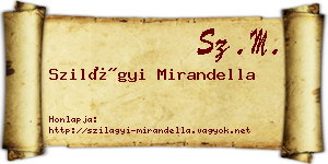 Szilágyi Mirandella névjegykártya